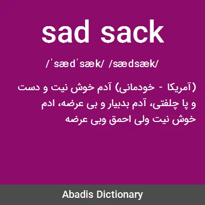 معنی sad sack